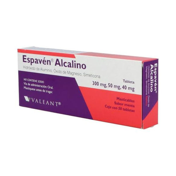 Espaven alcalino 50 tabletas masticablescables