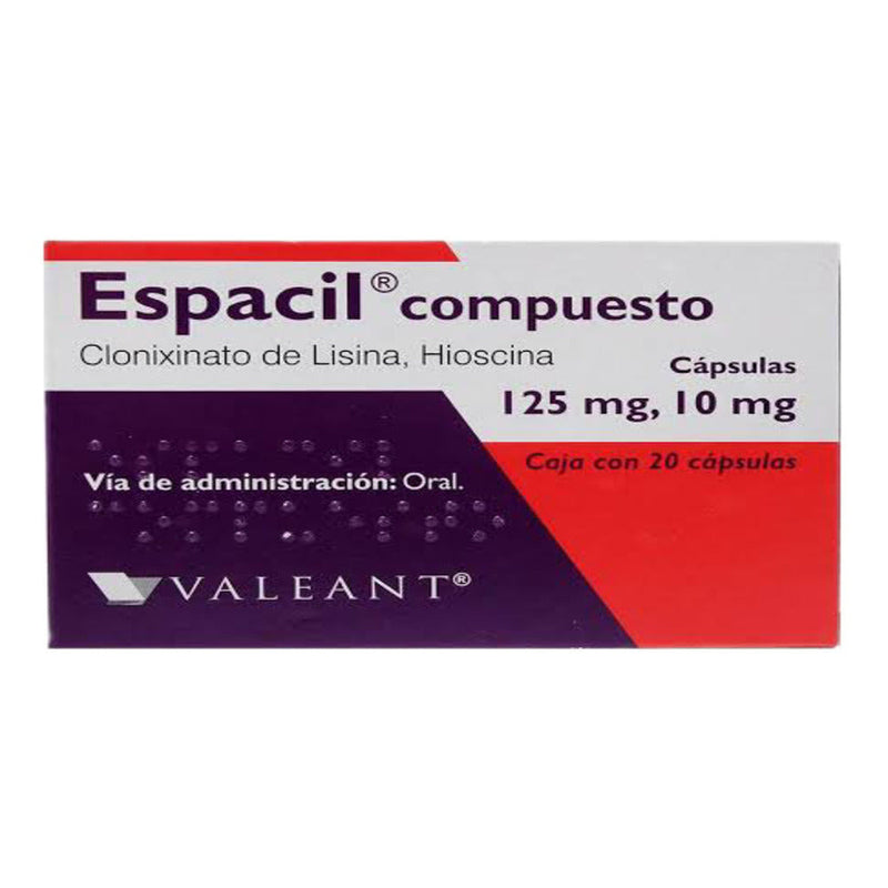 Espacil comprimidos 20 capsulas