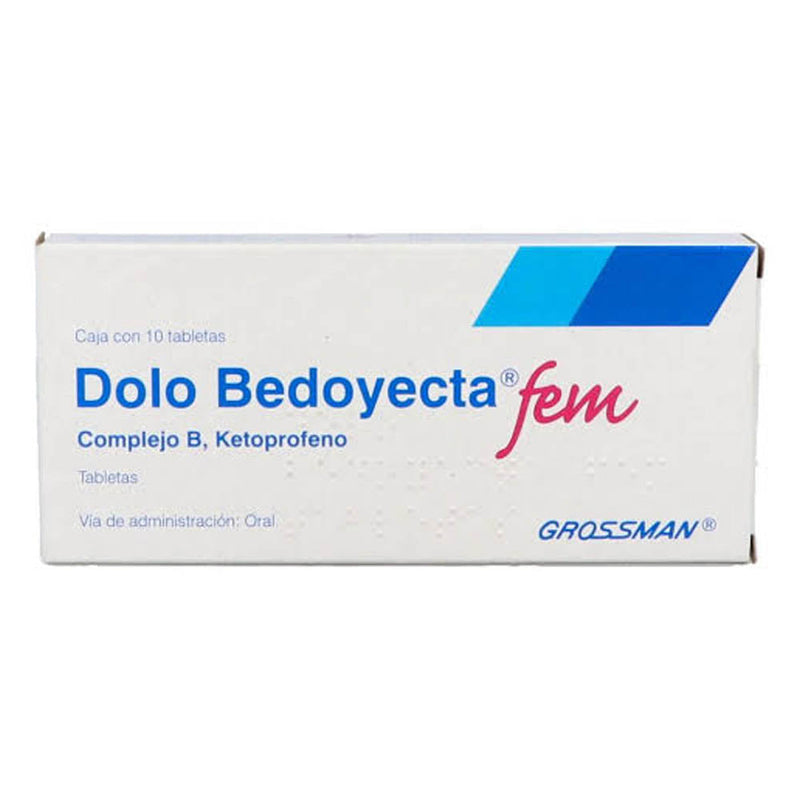 Dolo bedoyecta femeninas 10 tabletas oral