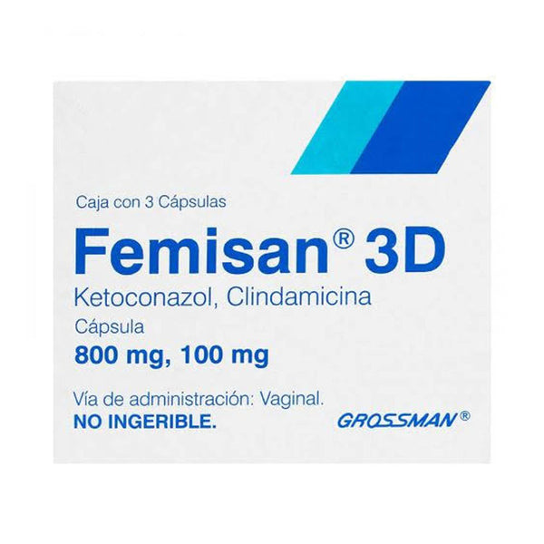 Femeninasisan 3d 3 capsulas vaginal 800/100