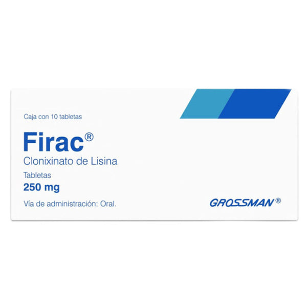 Clonixinato de lisina 250mg tabletas con 10 (firac)