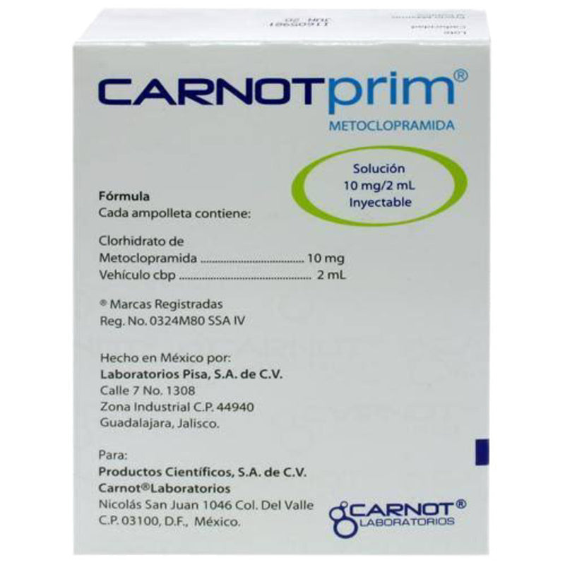 Carnotprim carnot 6 ampolletas 10mg