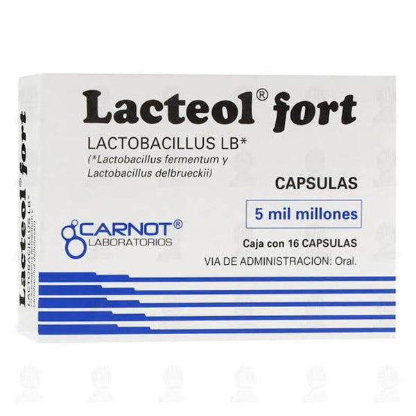 Lacteol fort 16 capsulas lactobacilos acidofilos