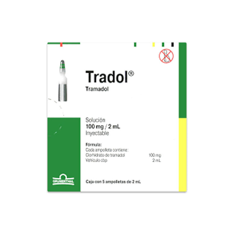 Tradol 5 ampolletas 100mg