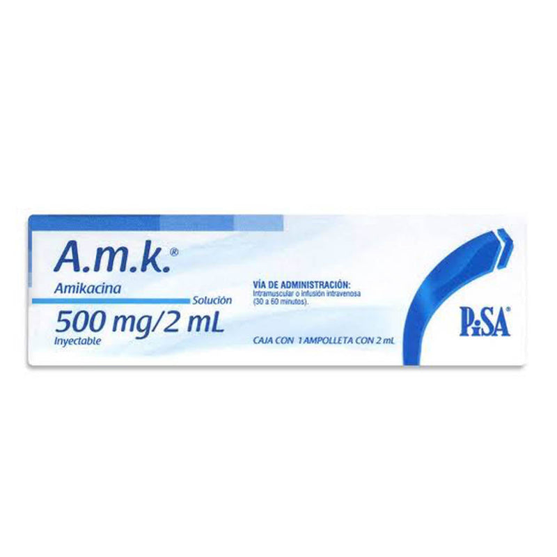 Amk solucion inyectable 1 ampolletas 500mg 2m*a