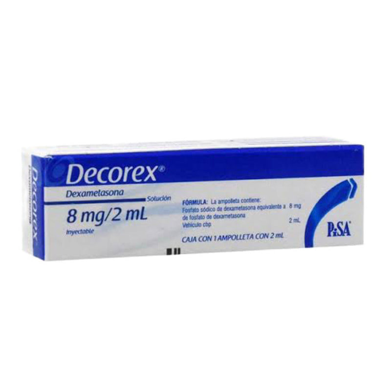 Decorex solucion inyectables 1 ampolletas 8mg 2ml