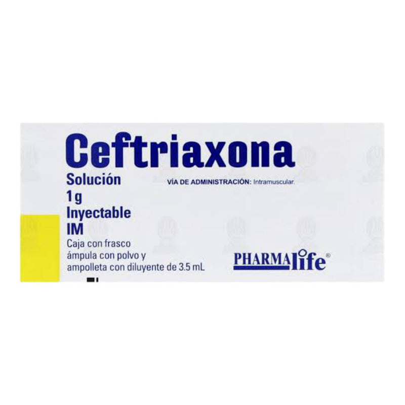 Ceftriaxona solucion inyectables 1gr 2v