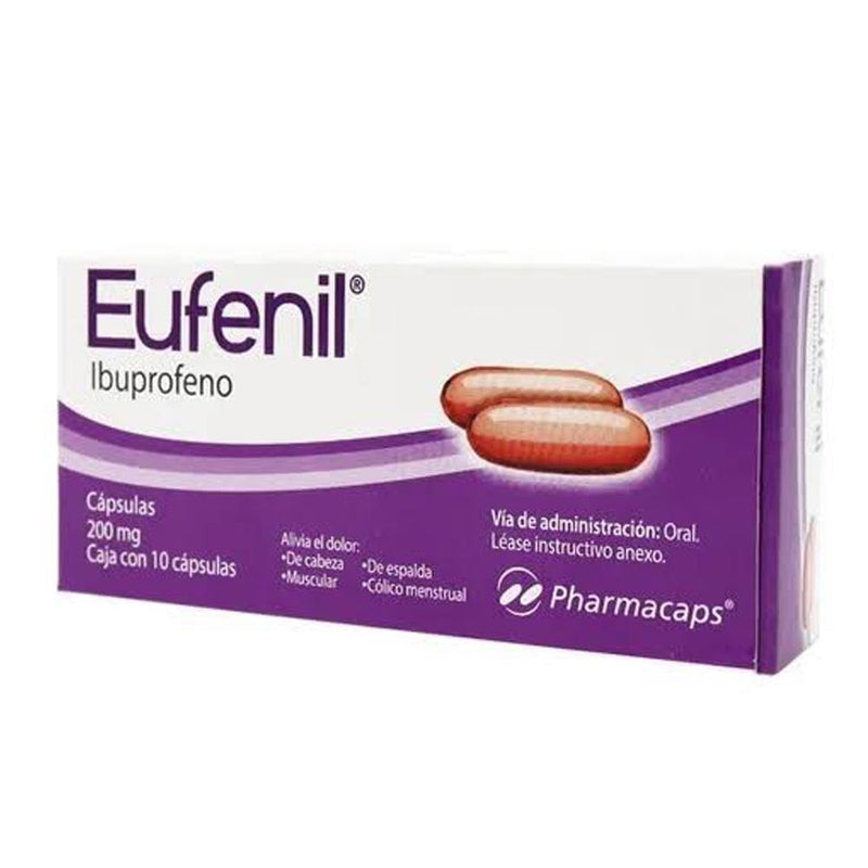 Ibuprofeno 200 mg. capsulas con 10 (eufenil)