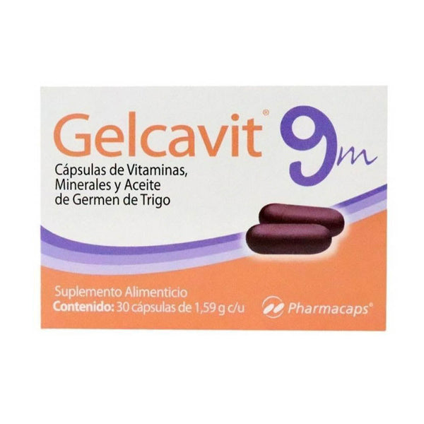 Multivitaminas-minerales 2/3/10.75 mg capsulas con 30 (gelcavit 9m)