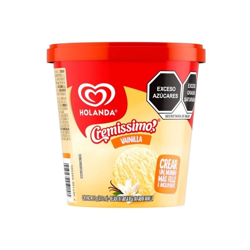 Helado holanda 473 ml vainilla