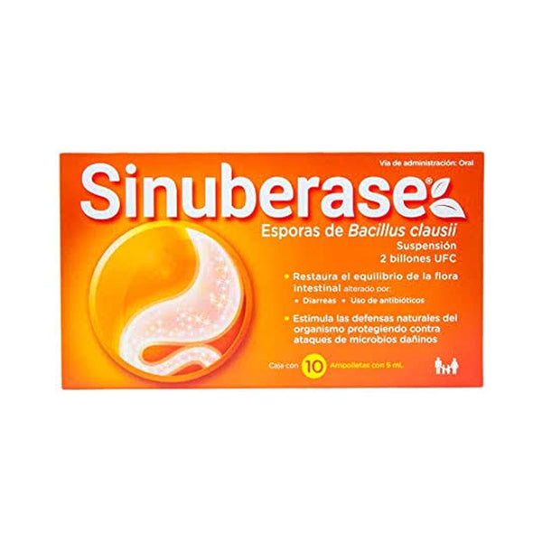 Sinuberase suspension 10 ampolletas 5ml lactobacilus acidophilus