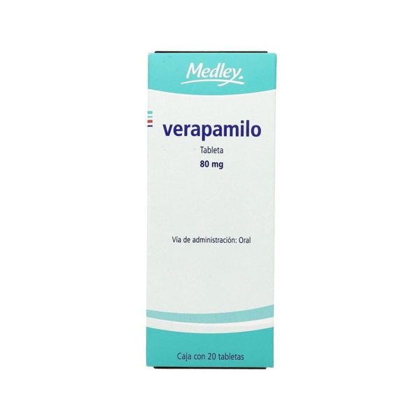 Verapamilo 80 mg tabletas con 20 (medley)