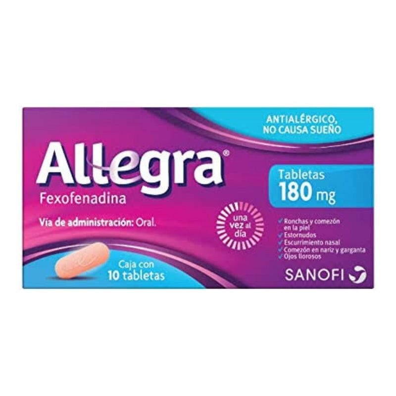 Allegra 10 comprimidos 180mg fexofenadina