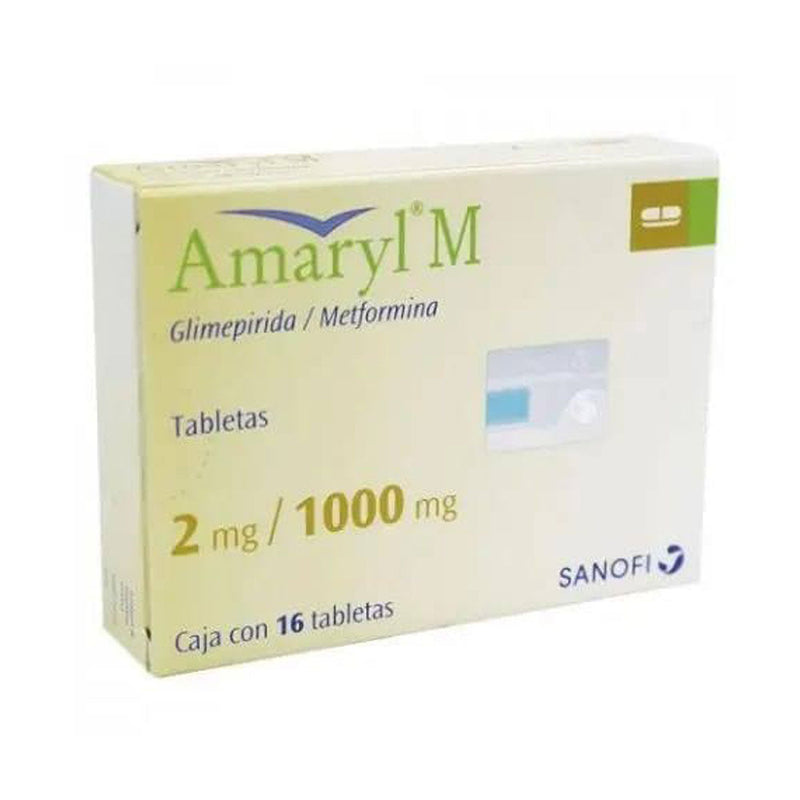 Amaryl m 16 capsulas 2 mg glimepirida