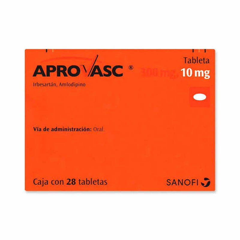 Aprovasc 28 tabletas 300/10mg ibesartan / amlodipino