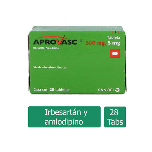 Aprovasc 28 tabletas 300/5mg Irbesartan/Amlodipino