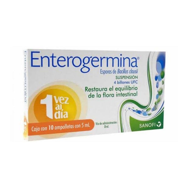 Enterogermina 10 ampolletas 5ml r bacillus clausii (ufc)