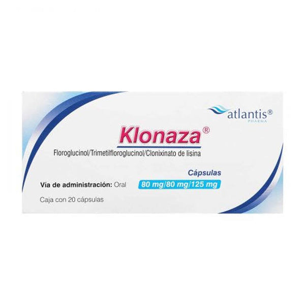 Floroglucinol-trimetilfloroglucinol-clonixinato de lisina 80 mg./80 mg./125 mg. capsulas con 20 (klonaza)