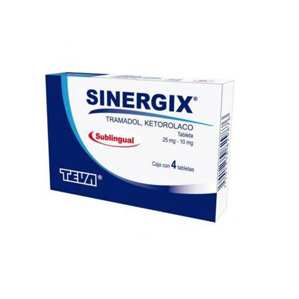 Sinergix sublingual 4 tabletas 25mg