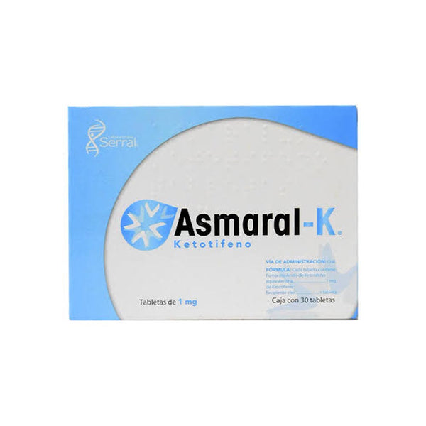 Ketotifeno 1mg comprimidos con 30 (amsaral-k)