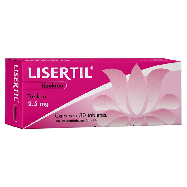 Tibolona 2.5mg tabletas con 30 (Lisertil)
