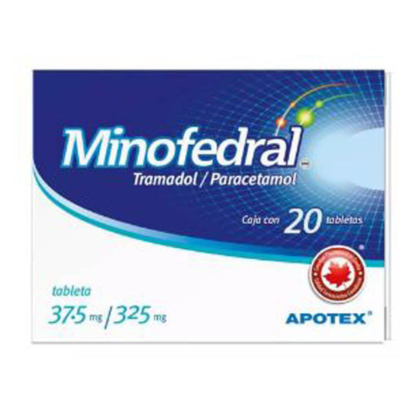Tramadol-paracetamol 37.5/325 mg tabletas con 20 (minofedral)