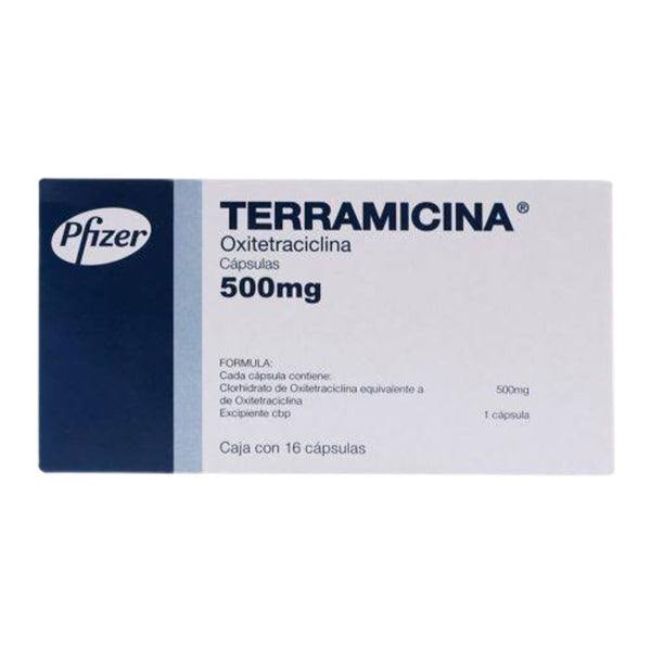 Terramicina 16 capsulas 500mg