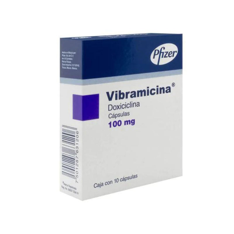 Vibramicina 10 capsulas 100mg