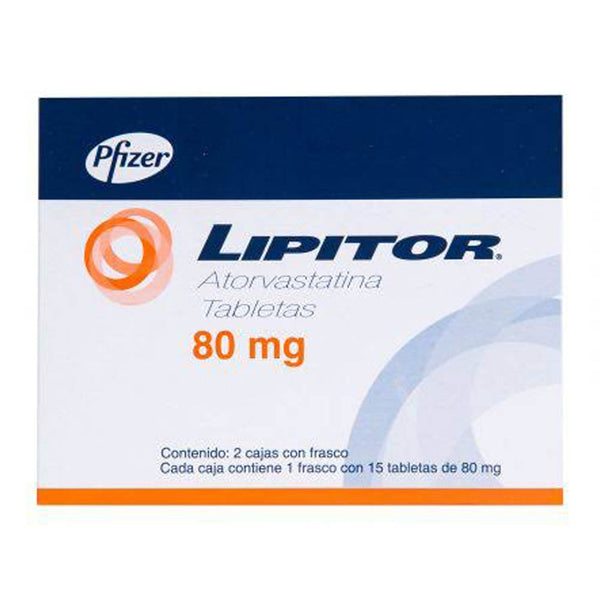 Lipitor 15 tabletas 80mg 1+1