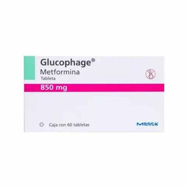 Glucophage 850 con 60 tabletas