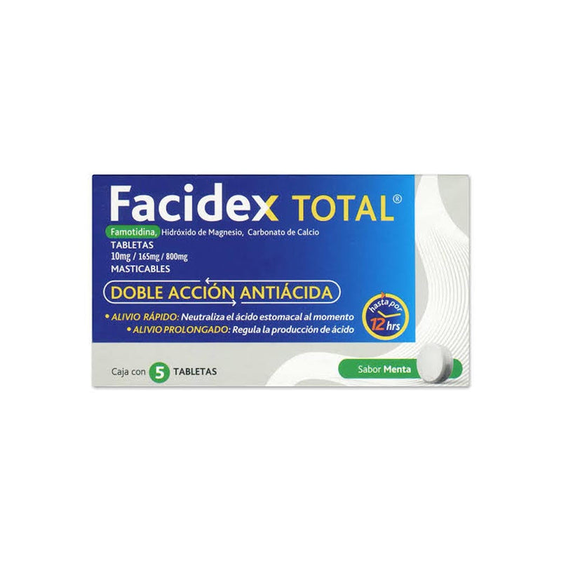 Facidex total tabletas masticablescables con 5