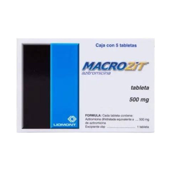 Macrozit 5 tabletas 500 mg