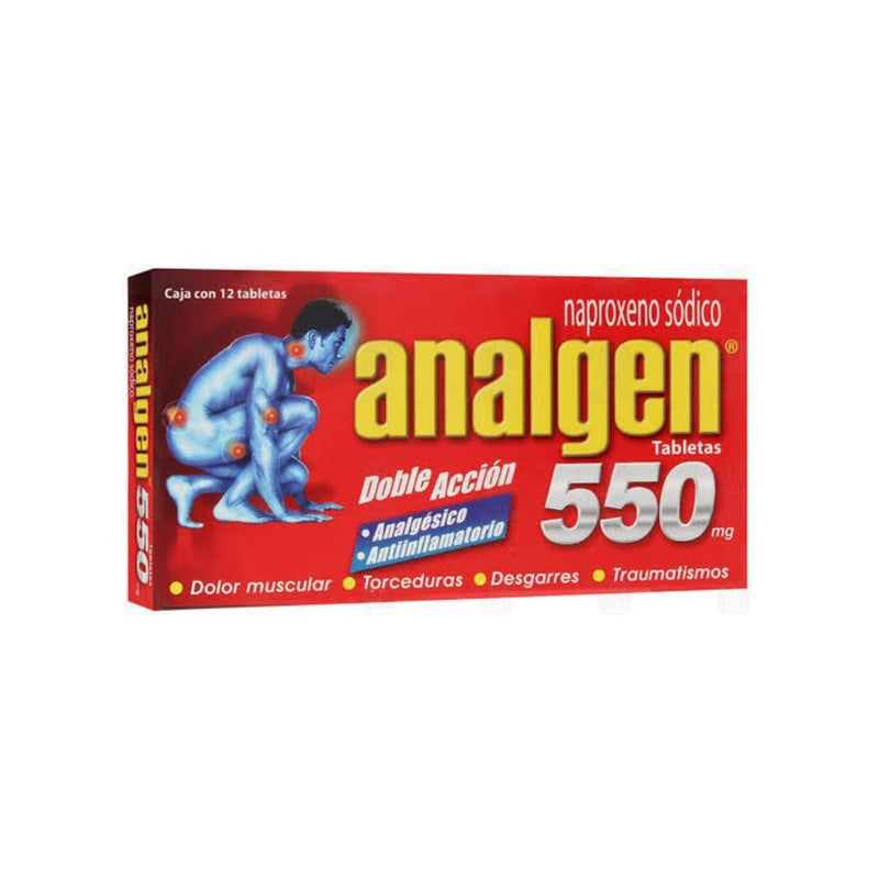 Analgen 12 tabletas 550 mg