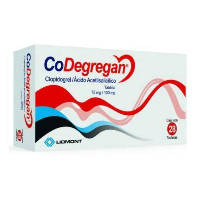 Co-degregan 28 tabletas 75/100 mg