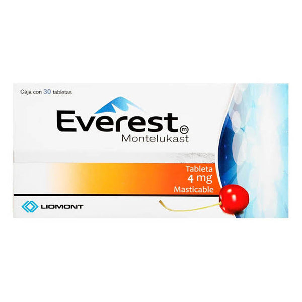 Everest 4 mg con 30 tabletas