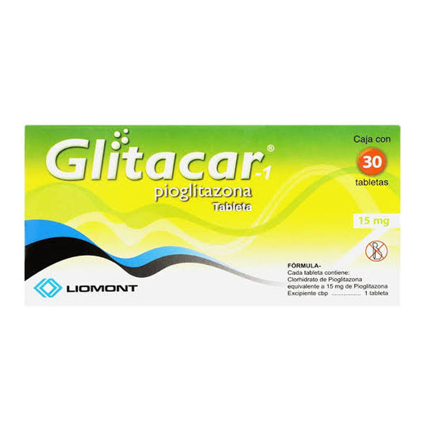 Glitacar-1 30 tabletas 15mg