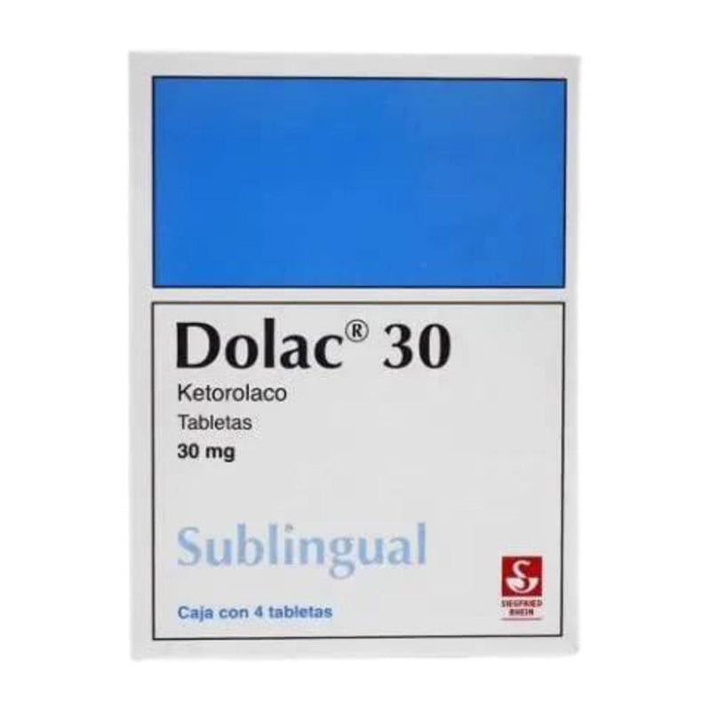 Dolac 4 tabletas sublingual 30mg