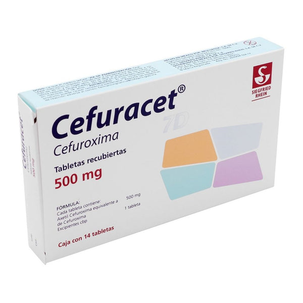 Cefuracet 7d 14 tabletas 500mg  cefuroxima
