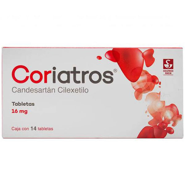 Coriatros 14 tabletas 16mg candesartan cilexetilo