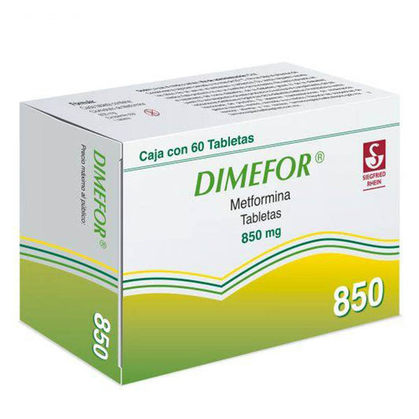 Dimefor 60 tabletas 850mg metformina