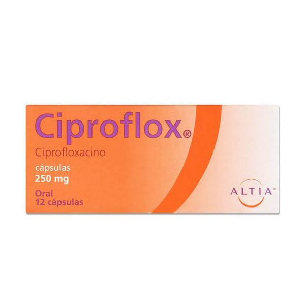Ciproflox 12 capsulas 250mg *a