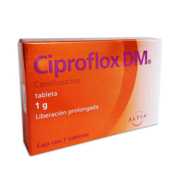 Ciproflox dm 7 tabletas 1gr *a