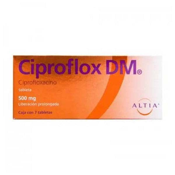 Ciproflox dm 7 tabletas 500mg *a