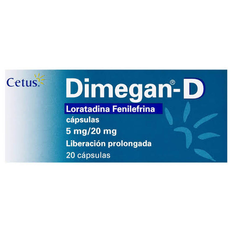 Dimegan d 20 capsulas 5mg/20mg