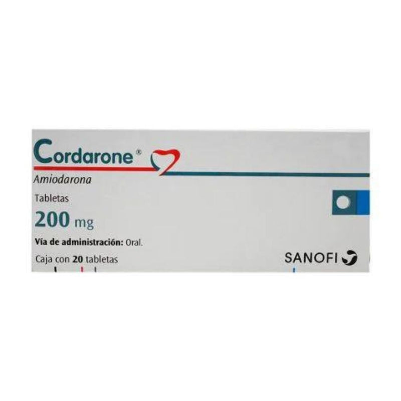Cordarone 20 tabletas 200mg amiodarona