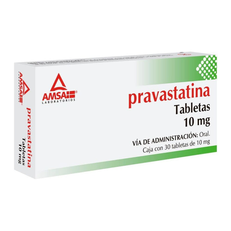 Pravastatina 10 mg. tabletas con 30 (amsa)