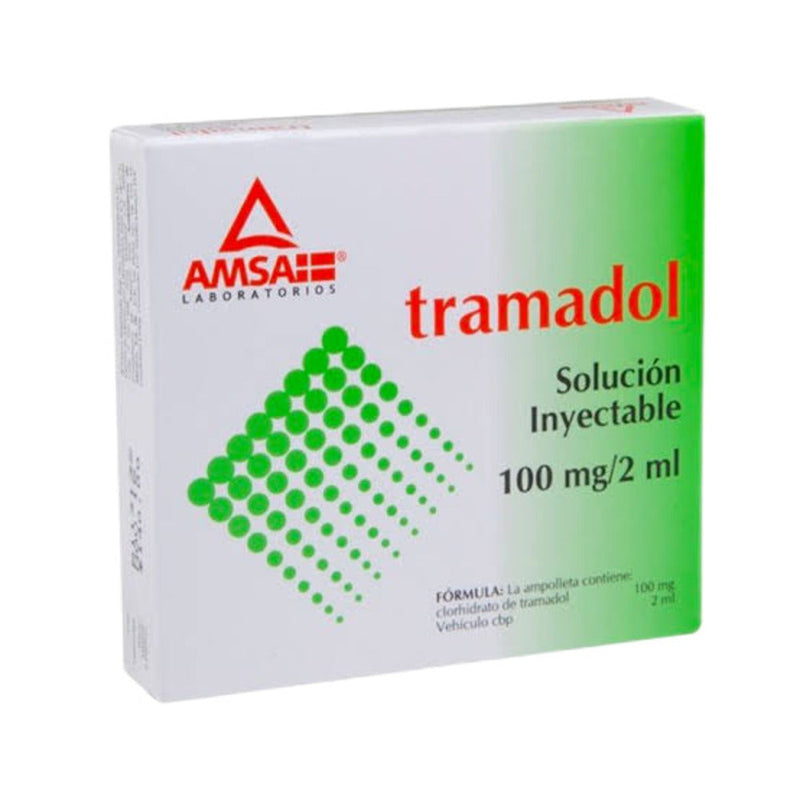 Tramadol inyectables 100 mg/2ml ampolletas con5