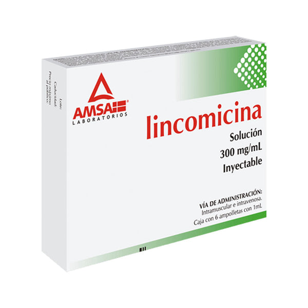 Lincomicina inyectables 300 mg/1ml con 6 (amsa)