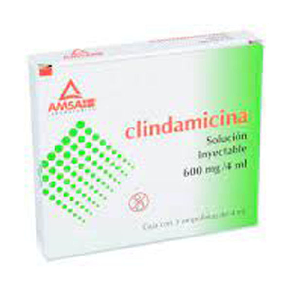 Clindamicina 600 mg./4 ml. ampolletas con5 (amsa) *a