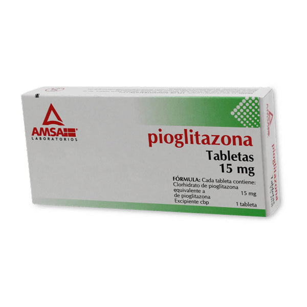 Pioglitazona 15 mg tabletas con 7 (amsa)